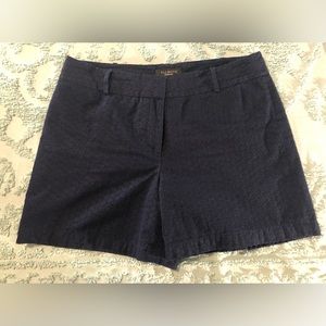 Talbots Size 12 Navy blue eyelet shorts with a 5 inch inseam.